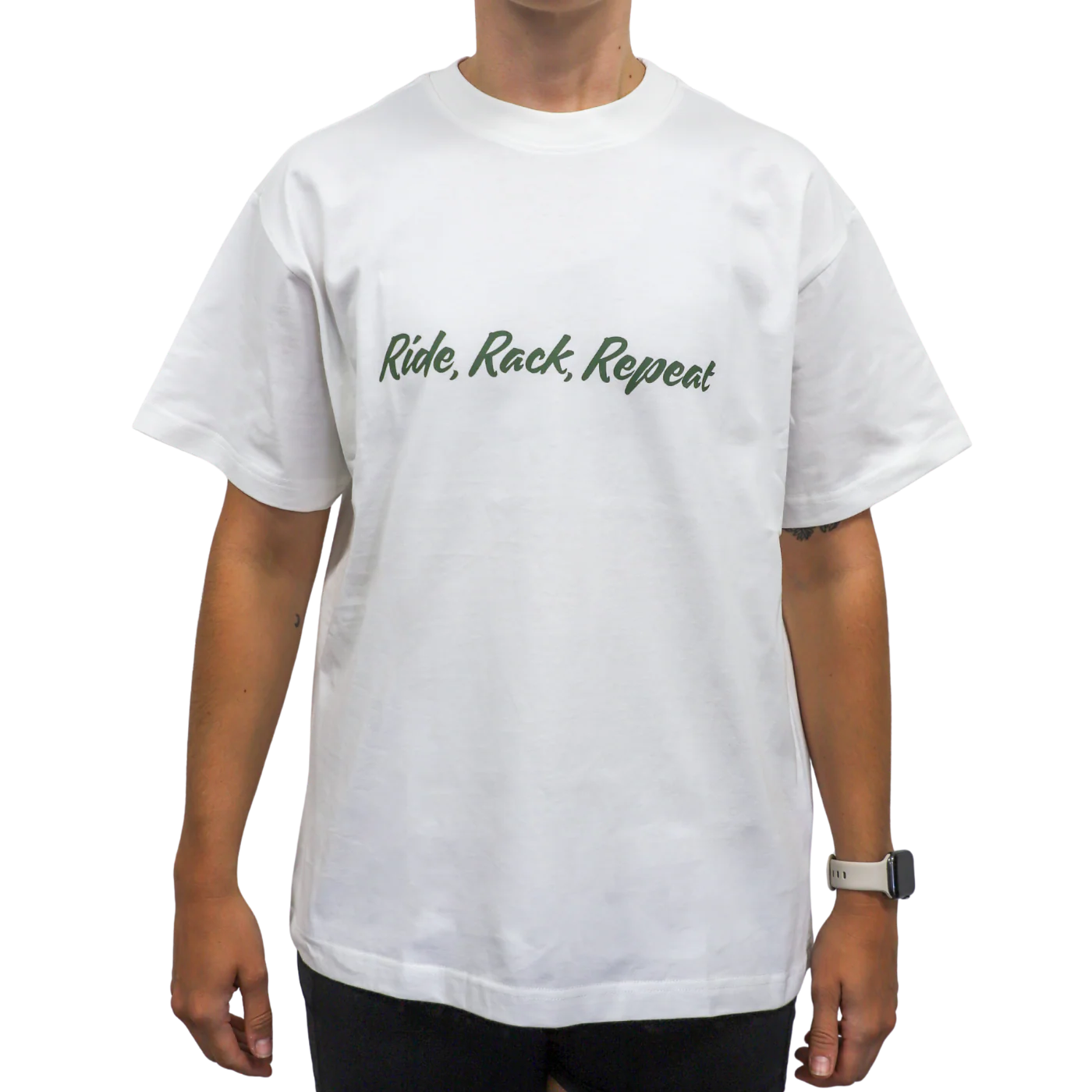 Road Nats x Steadyrack - Men's Oversized White Tee